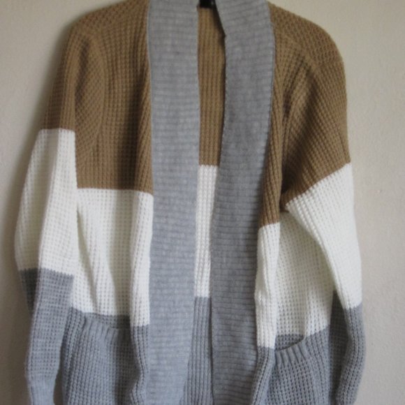 Women's Long Sleeve Open-Front Cardigan - Picture 1 of 6